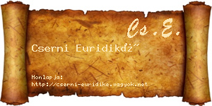Cserni Euridiké névjegykártya